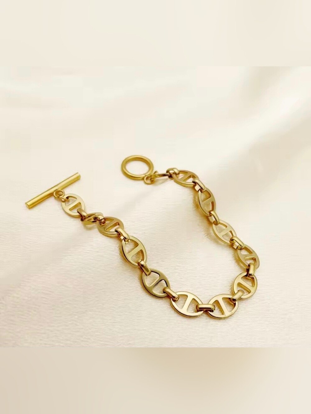 💛💛NEW💛💛 STUNNING!! Stainless Steel Mariner Toggle Bracelet In GOLD